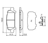 Plaquettes de frein 0 986 494 445 BOSCH pour SUBARU FORESTER