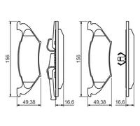Plaquettes de frein 0 986 494 495 BOSCH pour CHRYSLER DODGE