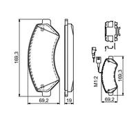 Plaquettes de frein 0 986 494 580 BOSCH pour FIAT CITROËN
