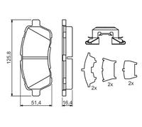 Jeu de plaquettes de frein BOSCH 0 986 494 652, avant