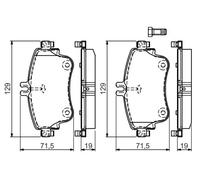 Jeu de plaquettes de frein BOSCH 0 986 494 663, avant