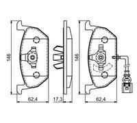 Plaquettes de frein 0 986 494 721 BOSCH pour VW AUDI SEAT SKODA