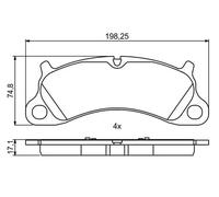 Jeu de plaquettes de frein BOSCH 0 986 494 806, avant