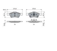 Plaquettes de frein 0 986 494 960 BOSCH pour MAZDA FORD