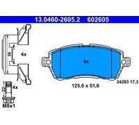 ATE Jeu de plaquettes de frein 13.0460-2605.2 – avant (frein à disque) pour FORD FIESTA VI