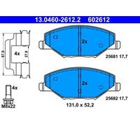 Plaquettes de frein 13.0460-2612.2 ATE pour SKODA FABIA II Praktik FABIA II