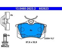 Jeu de plaquettes de frein ATE 13.0460-2623.2, arrière