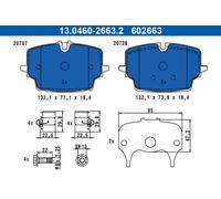 Plaquettes de frein 13.0460-2663.2 ATE pour BMW MINI