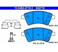 Jeu de plaquettes de frein ATE 13.0460-2715.2, avant
