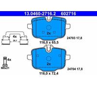 Plaquettes de frein 13.0460-2716.2 ATE pour BMW 6 Décapotable 5 Touring 5 7 X3