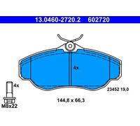 Jeu de plaquettes de frein ATE 13.0460-2720.2, avant