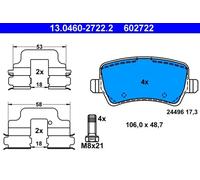 ATE 13.0460-2722.2 Plaquettes de frein