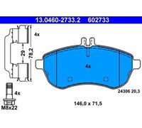 ATE Jeu de plaquettes de frein 13.0460-2733.2 Avant pour MERCEDES-BENZ Classe C (S204)