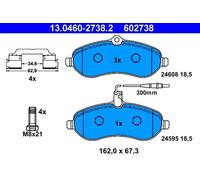 Plaquettes de frein 13.0460-2738.2 ATE pour CITROËN FIAT PEUGEOT TOYOTA