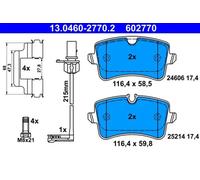 1x Kit de plaquettes de frein, frein à disque ATE 13.0460-2770.2
