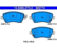 ATE Jeu de plaquettes de frein 13.0460-2774.2 Avant - Frein à disque pour Nissan Micra/Note