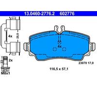 Plaquettes de frein 13.0460-2776.2 ATE pour MERCEDES-BENZ