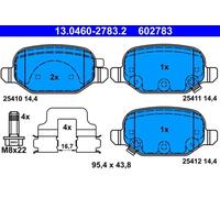 Plaquettes de frein 13.0460-2783.2 ATE pour FIAT PANDA PANDA VAN