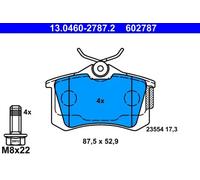 Plaquettes de frein 13.0460-2787.2 ATE pour SKODA SEAT VW AUDI