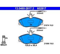 Plaquettes de frein 13.0460-2817.2 ATE pour CITROËN PEUGEOT