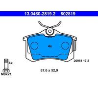 Plaquettes de frein 13.0460-2819.2 ATE pour VW CITROËN FORD SEAT LANCIA FIAT