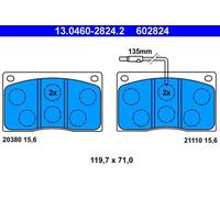 1x Kit de plaquettes de frein, frein à disque ATE 13.0460-2824.2