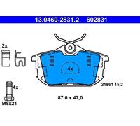 Plaquettes de frein 13.0460-2831.2 ATE pour MITSUBISHI VOLVO