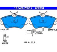 Jeu de plaquettes de frein ATE 13.0460-2838.2, avant