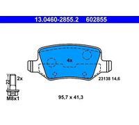 Jeu de plaquettes de frein ATE 13.0460-2855.2, arrière