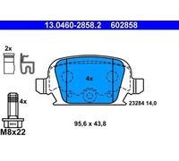 ATE 13.0460-2858.2 Plaquettes de freins pour OPEL Corsa C Schrägheck (X01)