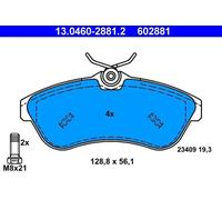 Plaquettes de frein 13.0460-2881.2 ATE pour CITROËN C3 I C3 Pluriel C2