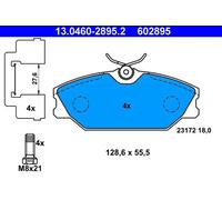 Plaquettes de frein 13.0460-2895.2 ATE pour RENAULT MEGANE I Coach LAGUNA I