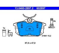 Plaquettes de frein 13.0460-2897.2 ATE pour MITSUBISHI SMART