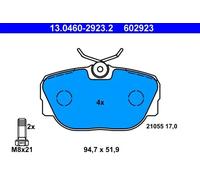 Jeu de garnitures de frein ATE 13.0460-2923.2