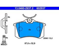 Jeu de plaquettes de frein ATE 13.0460-2937.2, arrière
