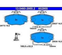 1x Kit de plaquettes de frein, frein à disque ATE 13.0460-2955.2