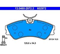 Plaquettes de frein 13.0460-2972.2 ATE pour VW TRANSPORTER T4 Autobus/Autocar