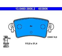 Plaquettes de frein 13.0460-3806.2 ATE pour NISSAN OPEL RENAULT