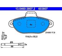 Jeu de plaquettes de frein ATE 13.0460-3807.2, avant