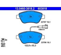 Plaquettes de frein 13.0460-3818.2 ATE pour CITROËN FIAT LANCIA PEUGEOT