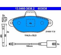 Plaquettes de frein 13.0460-3838.2 ATE pour FORD FIAT