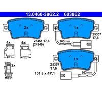 ATE 13.0460-3862.2 Plaquettes de frein