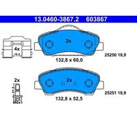 Plaquettes de frein 13.0460-3867.2 ATE pour CITROËN PEUGEOT