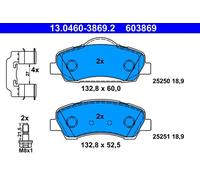 Jeu de plaquettes de frein ATE 13.0460-3869.2, avant