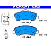Plaquettes de frein 13.0460-3869.2 ATE pour PEUGEOT 308 II 308 SW II