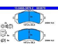 Plaquettes de frein 13.0460-3870.2 ATE pour CITROËN OPEL PEUGEOT