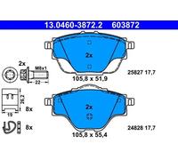 Plaquettes de frein 13.0460-3872.2 ATE pour DS CITROËN PEUGEOT OPEL VAUXHALL