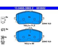 ATE Plaquettes de frein 13.0460-3882.2 pour Mercedes-Benz Classe A/GLA/CLA/EQB