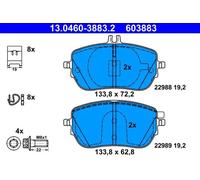 ATE Jeu de plaquettes de frein 13.0460-3883.2 – avant