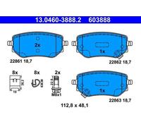 Plaquettes de frein 13.0460-3888.2 ATE pour MERCEDES-BENZ RENAULT NISSAN